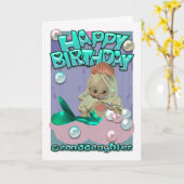 Granddaughter Birthday Card With Mermaid Kaart (Gele Bloem)