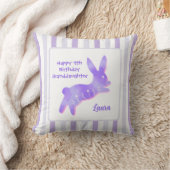 Granddaughter Birthday Cute Purple Bunny Custom Kussen (Deken)