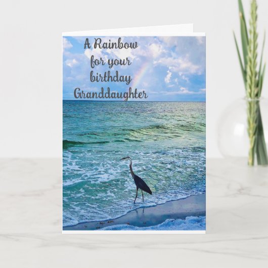 *GRANDDAUGHTER* BIRTHDAY RAINBOW VOOR U! KAART (Voorkant)