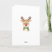 Granddaughter Christmas Tree Santa Reindeers Feestdagen Kaart (Achterkant)