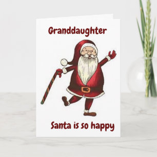 **GRANDDAUGHTER** DANCING SANTA NET VOOR U KAART