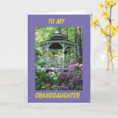 "GRANDDAUGHTER" EEN DAG NAAR CELEBRATE BIRTHDAY KAART (Gele Bloem)