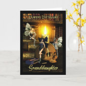 granddaughter, fairy lights - fairy birthday card kaart (Gele Bloem)