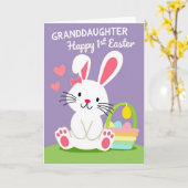 Granddaughter First Easter Art Card Kaart (Gele Bloem)