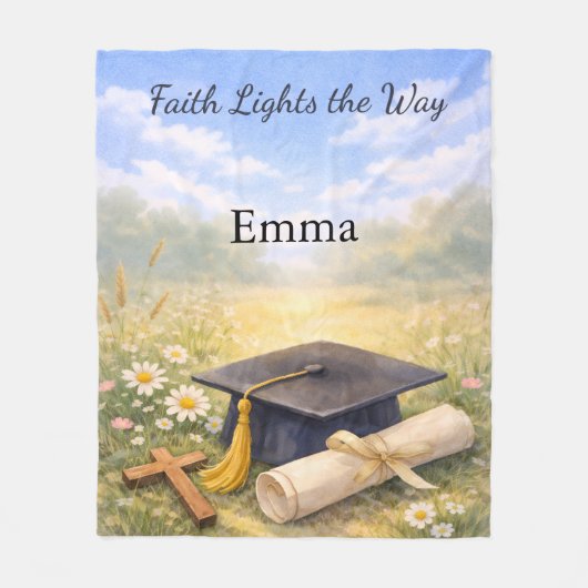 Granddaughter Graduation Personalized Christian  Fleece Deken (Voorkant)