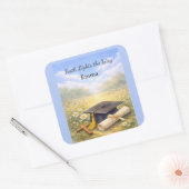 Granddaughter Graduation Personalized Christian  Vierkante Sticker (Envelop)