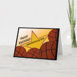 Granddaughter - Happy Birthday Basketball Loving Kaart<br><div class="desc">Fun card to wish your basketball loving granddaughter a happy birthday. Add a picture of your granddaughter wearing her favorite basketball team's gear to the inside of the card for an extra special touch.</div>