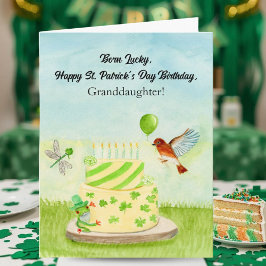 Granddaughter Happy St Patricks Day Birthday Kaart