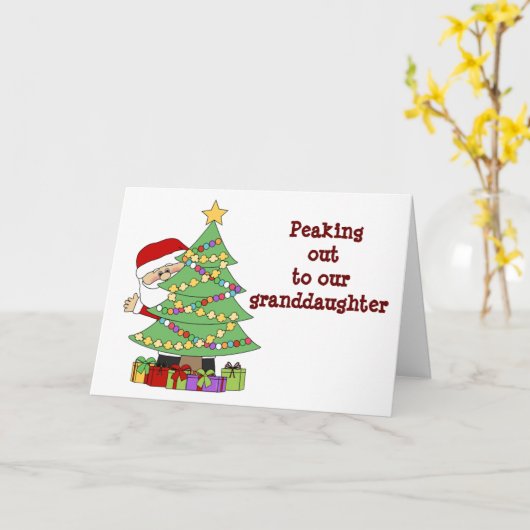 **GRANDDAUGHTER** HOOP DAT SANTA "GOED VOOR U IS" KAART (Gele Bloem)