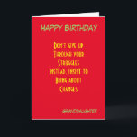 Granddaughter motivational birthday greeting cards kaart<br><div class="desc">motivational birthday cards with dedication to granddaughter</div>