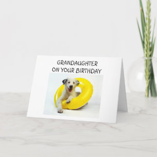 GRANDDAUGHTER OP JE BIRTHDAY KAART