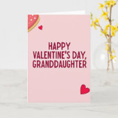 Granddaughter Valentine Message Card Kaart (Gele Bloem)