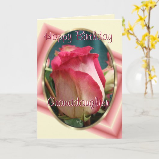 GranddaughterBday-pas om het even welke Kaart (Gele Bloem)