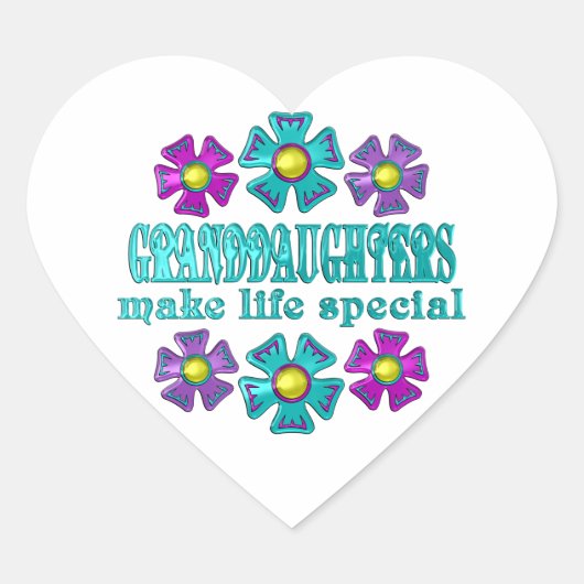 GRANDDAUGHTERS MAKE Life SPECIAL Hart Sticker (Voorkant)