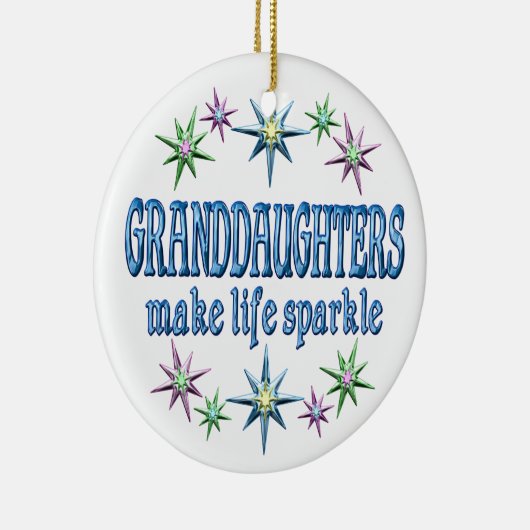 Granddaughters Sparkle Keramisch Ornament (Rechts)