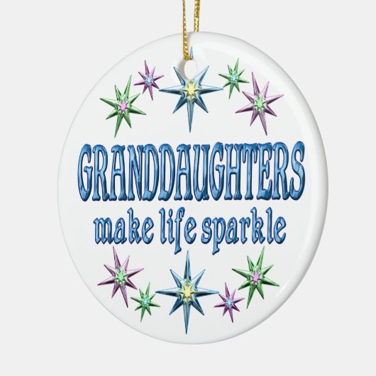 Granddaughters Sparkle Keramisch Ornament (Links)