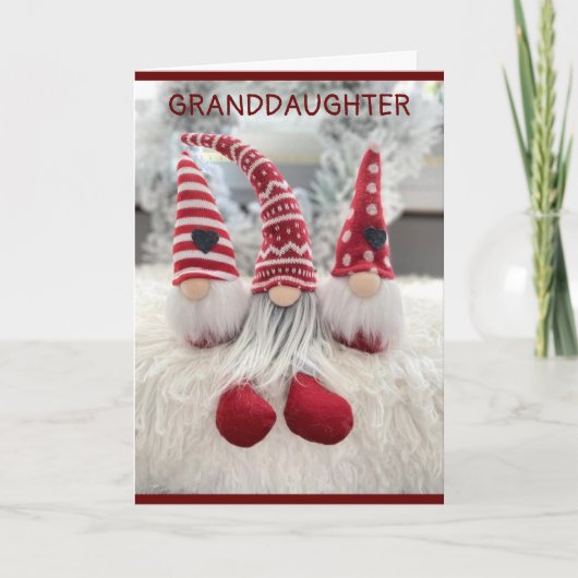 *GRANDDAUGTER* SENDING LOVE CHRISTMAS FEESTDAGEN KAART (Voorkant)