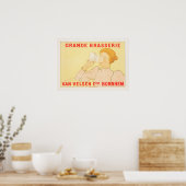 Grande Brasserie Belgium Beer Brewery Old Advert Poster (Keuken)