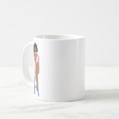 Grande Diva in roze en groen Koffiemok (Voorkant links)