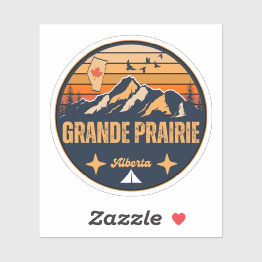 Grande Prairie, Alberta Sticker (Vel)