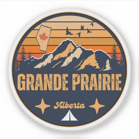 Grande Prairie, Alberta Sticker (Voorkant)