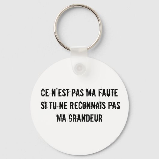 Grandeur (Groot in het Frans) Sleutelhanger (Voorkant)