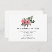 Grandeur Plum en Roze Trouwaccommodaties Informatiekaartje (Voorkant / Achterkant)