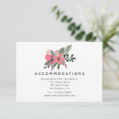 Grandeur Plum en Roze Trouwaccommodaties Informatiekaartje (Staand voorkant)