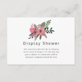 Grandeur Pruim & Roze Bloemen Bruids Display Douch Informatiekaartje (Voorkant)