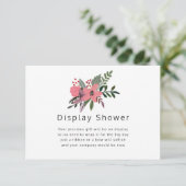 Grandeur Pruim & Roze Bloemen Bruids Display Douch Informatiekaartje (Staand voorkant)