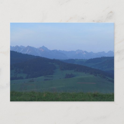 Grandeus sunrise Tatras uitzicht Briefkaart (Voorkant)