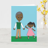 Grandfather African American Grandouders Day Cute Kaart (Gele Bloem)