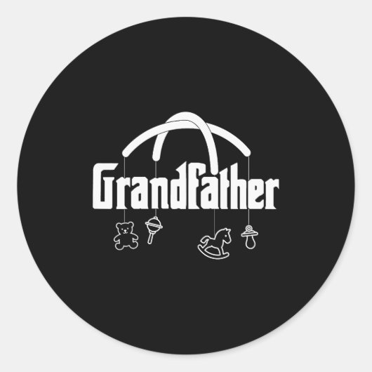 Grandfather Funny Quote Design For Grandpas  Ronde Sticker (Voorkant)