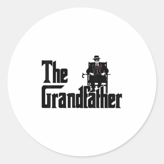 Grandfather Funny Quote Design For Grandpas Ronde Sticker (Voorkant)