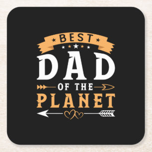 Grandfather Gift Best Dad Of The Planet Kartonnen Onderzetters