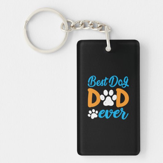 Grandfather Gift | Best Dog Dad Ever Sleutelhanger (Voorkant)