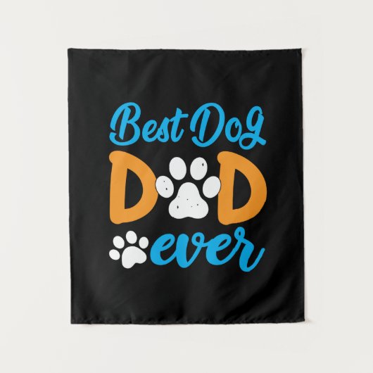 Grandfather Gift | Best Dog Dad Ever Wandkleed (Voorkant)