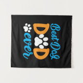Grandfather Gift | Best Dog Dad Ever Wandkleed (Voorkant (horizontaal))