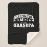 Grandfather Gift | Happiness Is Being A Grandpa Sherpa Deken<br><div class="desc">Grandfather Gift | Happiness Is Being A Grandpa</div>