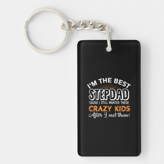 Grandfather Gift | I Am The Best Step Dad Sleutelhanger (Voorkant)