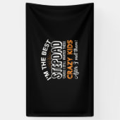 Grandfather Gift | I Am The Best Step Dad Spandoek (Verticaal)