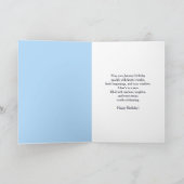 Grandfather Happy January Birthday Snowy Owl Kaart (Binnen)