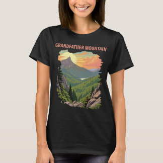 Grandfather Mountain NC Retro Reis T-shirt