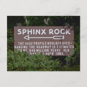 Grandfather Mountain Sphinx Rock Sign Travel Foto Briefkaart