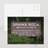 Grandfather Mountain Sphinx Rock Sign Travel Foto Briefkaart (Voorkant / Achterkant)