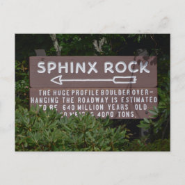 Grandfather Mountain Sphinx Rock Sign Travel Foto Briefkaart