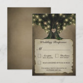 Grandfather Oak Tree Weddenschap RSVP-kaarten RSVP Kaartje (Voorkant / Achterkant)