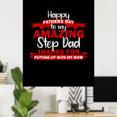 Grandfather Quotes | Amazing Step Papa Poster (Thuiskantoor)