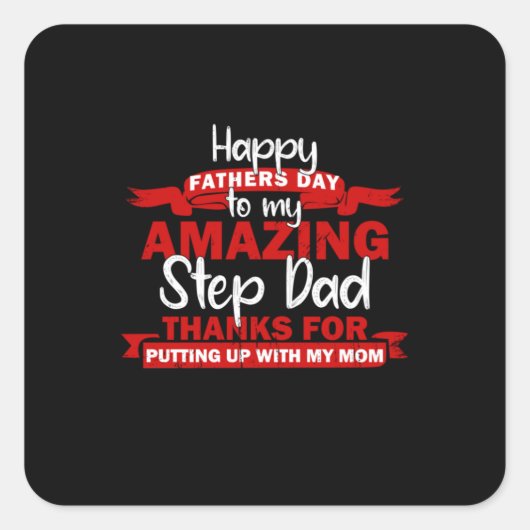 Grandfather Quotes | Amazing Step Papa Vierkante Sticker (Voorkant)
