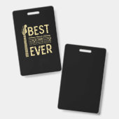 Grandfather Quotes | Best Dad Guitar Ever Badge (Voor- en achterkant)